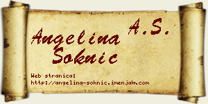Angelina Soknić vizit kartica